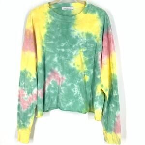 Daydreamer Cotton Tie Dye Long Sleeve Top Large